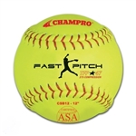 champro 12" asa fastpitch leather softball - .47 cor - dozen