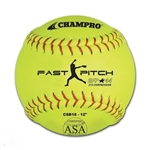 champro 12" asa fast pitch softball - synthetic - .44 cor - dozen