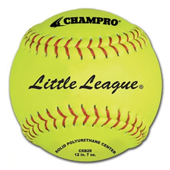 champro 12" little league fast pitch softballs - durahide - .47 cor - dozen