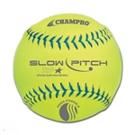 champro usssa 12" classic leather slow pitch softballs - .47cor - dozen