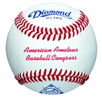 diamond dol-1 american amatuer baseball congress baseballs - dozen
