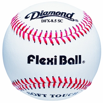 diamond sports reduced size 8.5" flexi ball training baseball - dozen
