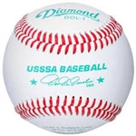 diamond dol-1 usssa approved leather game baseballs - dozen