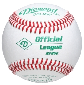 diamond nfhs official league leather game baseballs dol-mvp - dozen