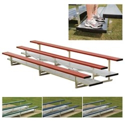 Aluminum Bleachers with Double Footboard  Four Row - 27-Foot Seats 54
