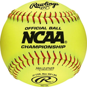 Rawlings NCAA Official 12" Softballs - NC12L - Per Dozen