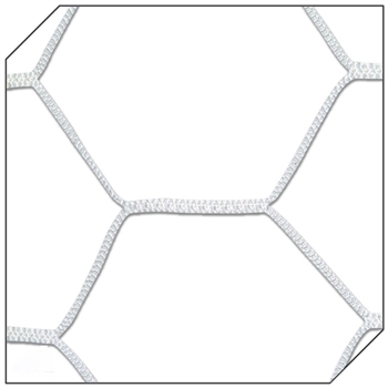 champro nfhs braided soccer goal net 4.0 mm hexagon pattern - white