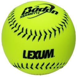 baden nsa400y11 lexum nsa approved 11" composite slow pitch softballs dozen