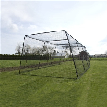 baseball 55' trapezoid batting cage kit w l-screen