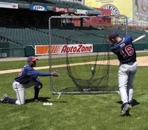 baseball 7x7 soft toss batting net and frame