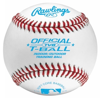 rawlings t-ball indoor and outdoor practice baseballs tvb - dozen