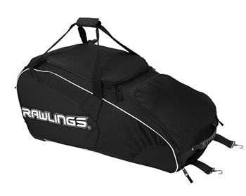 rawlings workhorse wheeled baseball softball catchers bag