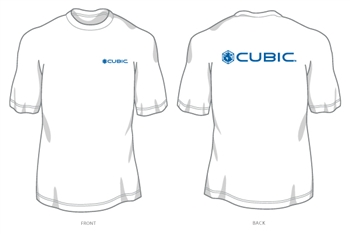 A Men's Silkscreened Corporate White T-Shirt