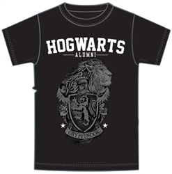 Adult Unisex T Shirt Harry Potter Gryffindor Crest, Black
