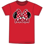 Adult Womens Tee Shirt Mom Fan, Red