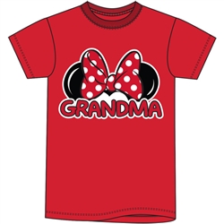 Adult Grandma Basic Crew Neck Tee, Red