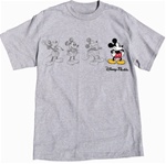 Adult Unisex T Shirt 3 Mickey Sketch, Gray Heather (Florida Namedrop)