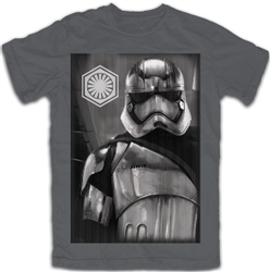Adult Star Wars Storm Trooper Tee, Charcoal Gray