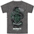 Adult Unisex T Shirt Harry Potter Slytherin Crest, Charcoal Heather