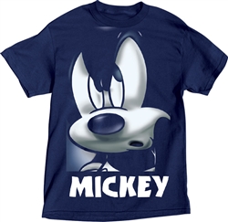 Adult Unisex Tee Shirt Mickey Mean Grill, Navy
