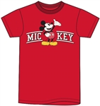 Adult Mickey Curve Tee, Red