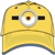 Adult Baseball Hat Minion Stuart, Yellow