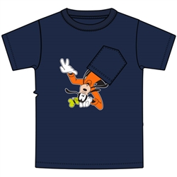 Youth Goofy falling Pocket Tee, Navy