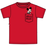 Youth Magic Mickey in Pocket tee, Red