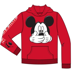 Youth Mickey Big Smile Pullover Hoodie, Red