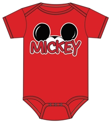 Infant Onesie Mickey Family, Red