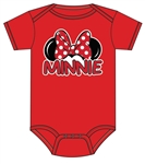 Infant Onesie Minnie Family, Red