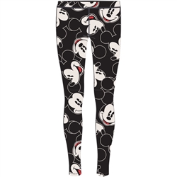 Junior Mickey Mouse All Over Print Leggings, Red Black