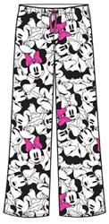 Adult Pant So Minnie Faces, White Pink