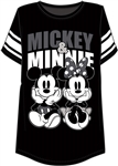 Junior Fashion Top Mickey and Minnie Sitting, Black Gray