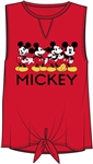 Junior 4 Mickey Tie Front Tank, Red