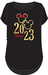 Junior 2023 Mickey Minnie Loop Hilo Top, Black