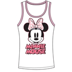 Junior Tank Top Make You Smile Minnie, Pink White