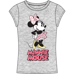 Junior Fashion Top Check Me Out Minnie, Gray Pink