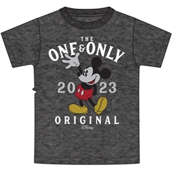 Plus 2023 Step Up Mickey One Only Tee, Black Heather