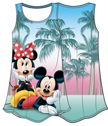 Youth Sublimated Dress Mickey Minnie Palm Trees
