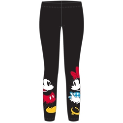 Youth Girls Mickey Minnie Eye Contact Leggings, Black