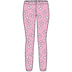 Youth Girls Mixture Minnie Bows Leggings, Light Pink
