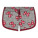 Youth Girls So Minnie Bows Shorts, Gray Red