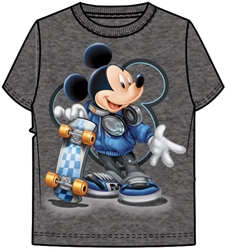 Youth T Shirt Mickey Skater Jam, Black Heather