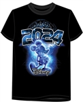 Youth Tee 2024 Electric Mickey Glow in the Dark, Black