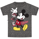 Youth Boys Tee Hi Mickey, Black Heather