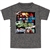 Youth Boys T-Shirt Four Square Marvel Group, Black Heather (Namedrop Required)