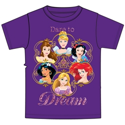 Youth Girls Cinderella Snow White Ariel Rapunzel Jasmine Belle Princess Group, Purple