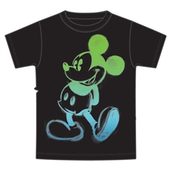 Youth T-Shirt Painted Mickey, Black