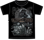 Youth Unisex T Shirt Rogue One Cast Tee, Black
